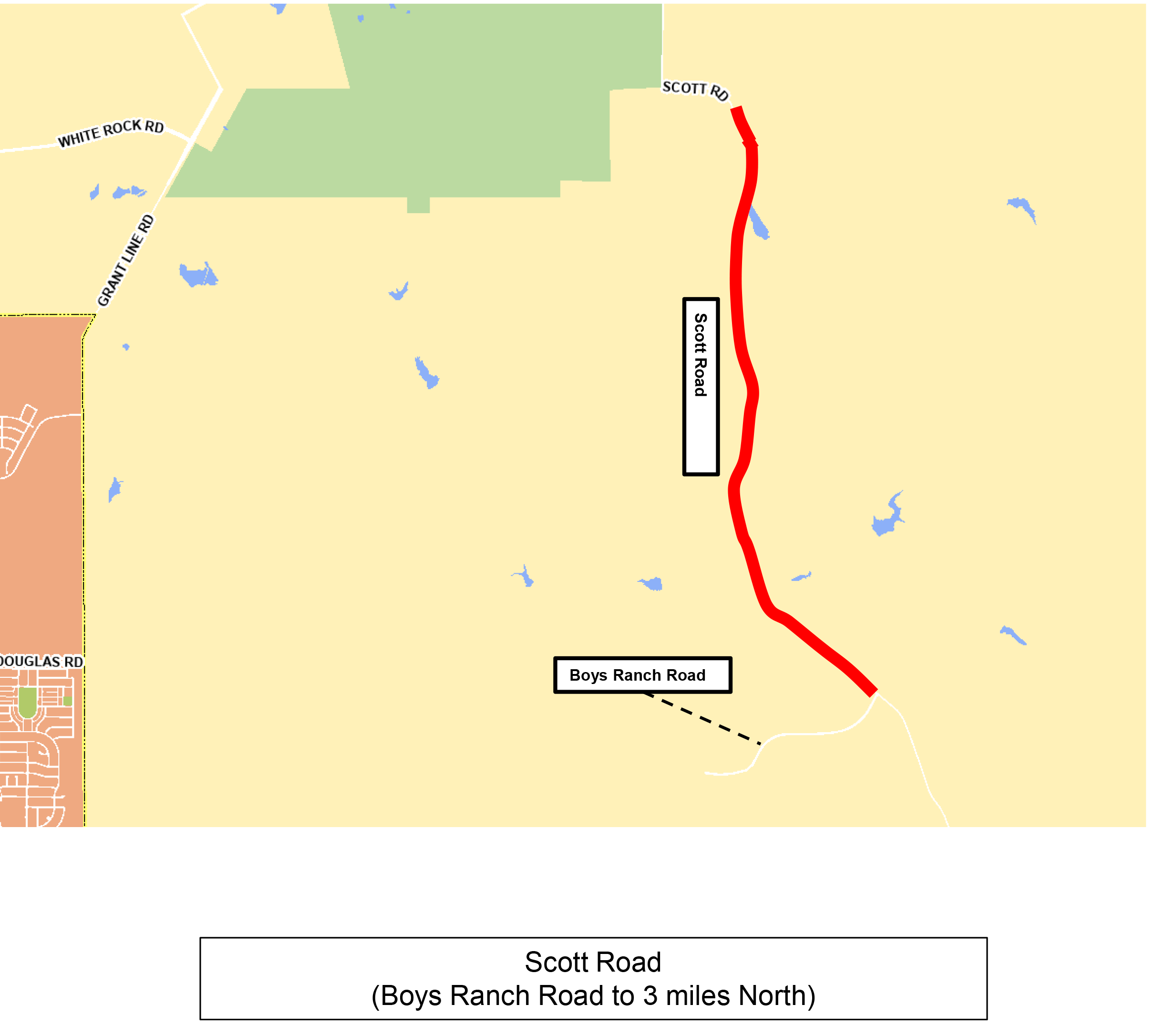 project map location scott road  boys ranch road to 3 miles north