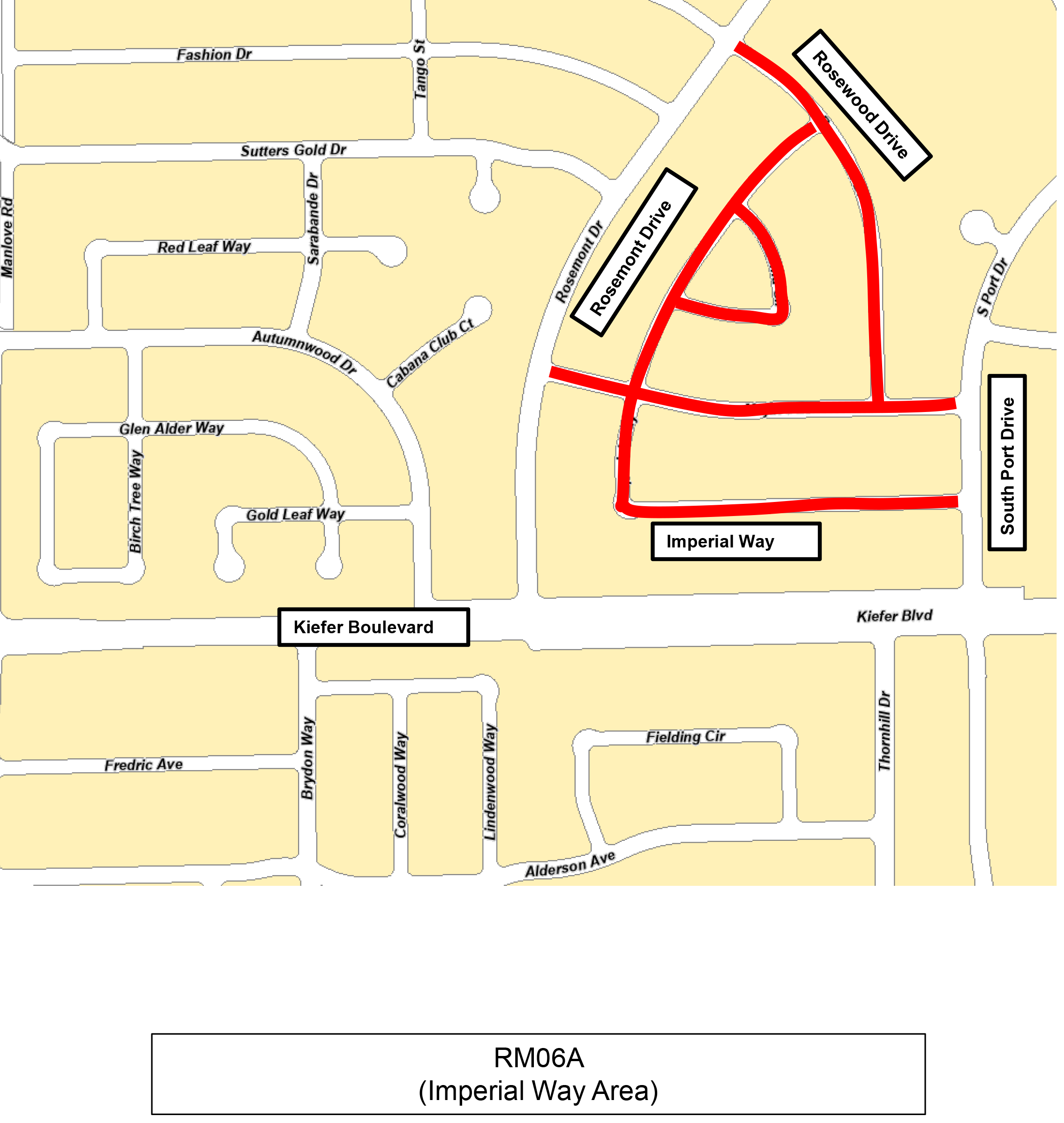 location project map  r m 06 A  Imperial way area