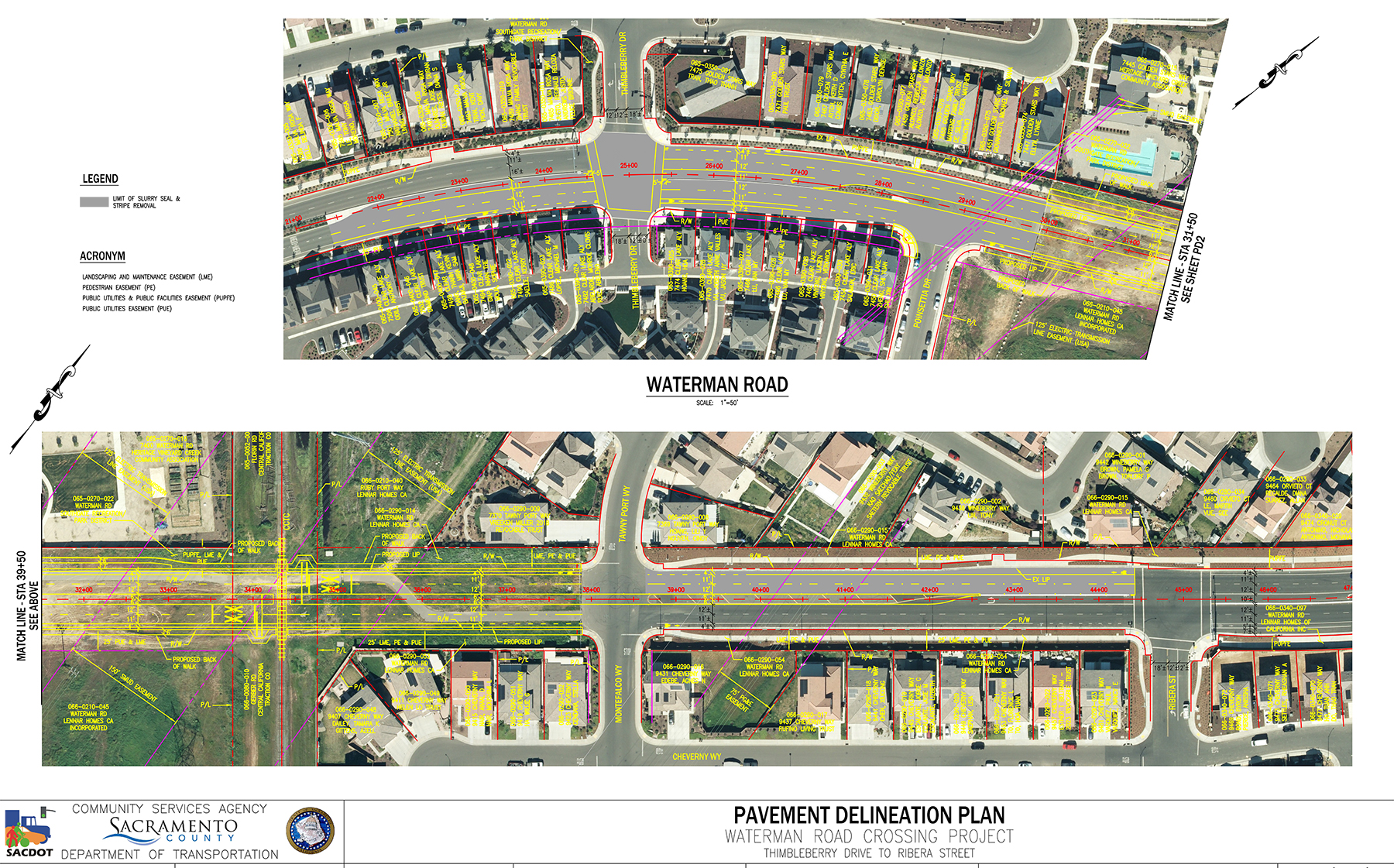 Picture of Pavement delineation plan