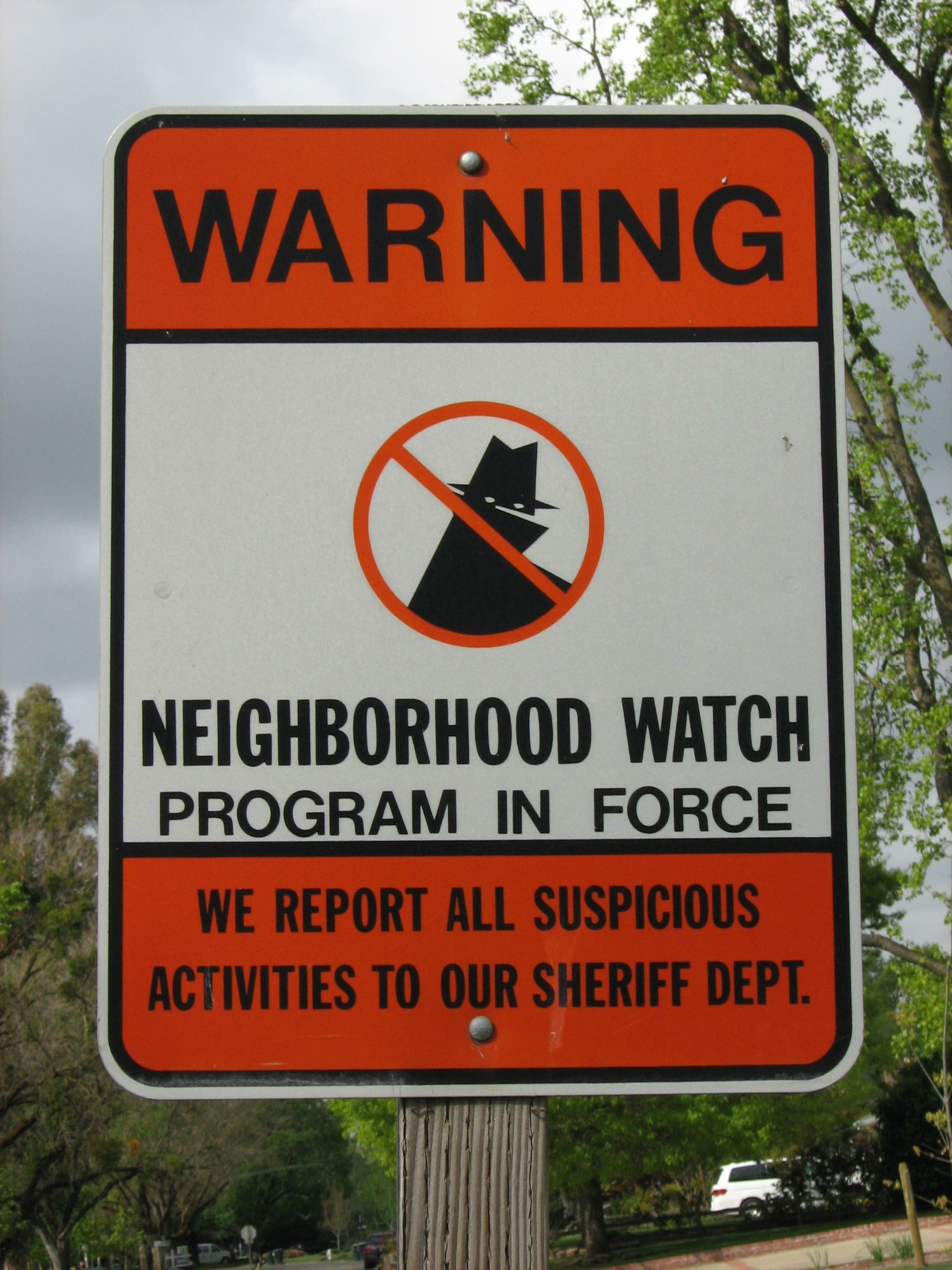 Example of Neighborhood Watch sign