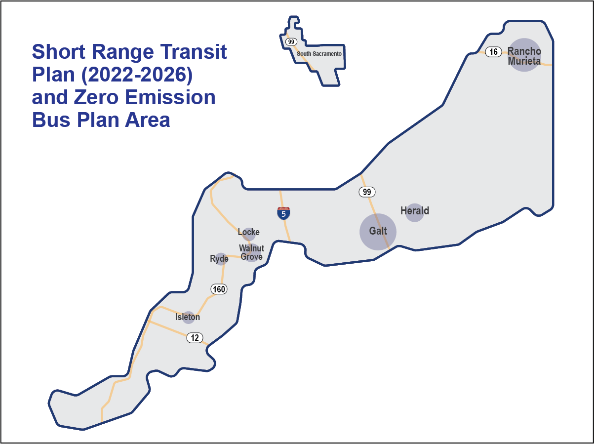 Map showing the included city