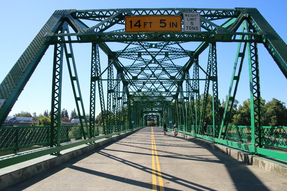 Green bridge with no cars