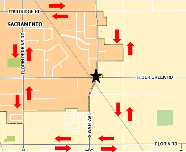 South Watt Project Map - Elder Creek Closure